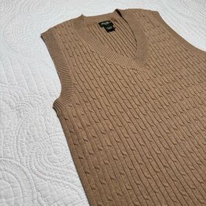 Eddie Bauer Sweater Vest Cable Knit  Cotton Blend Women's Medium